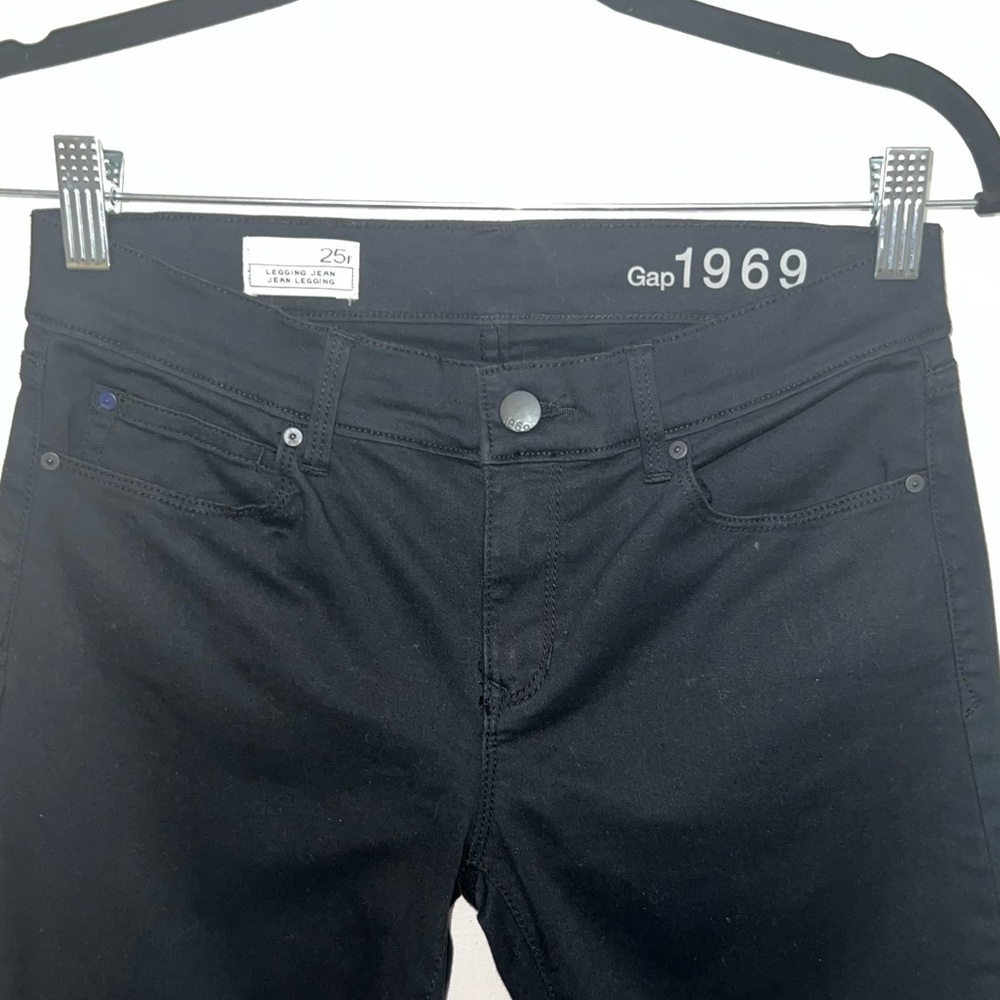 New Gap 1969 Women's 25 R Legging Jeans Black - Picture 4 of 5